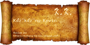 Kökény Kevin névjegykártya